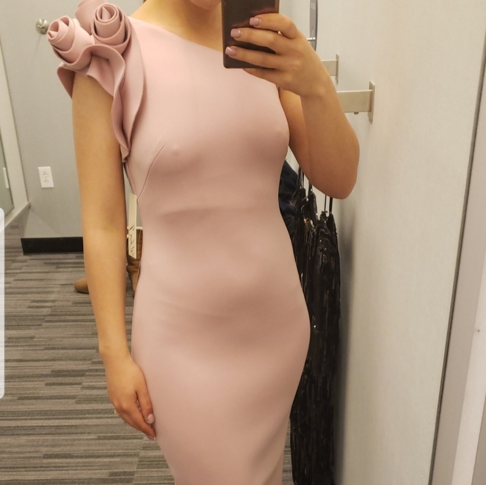 Pink floral dress